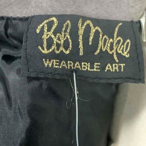 🆕BOB MACKIE WEARABLE ART LEATHER GRAY JACKET WM-SMALL NWT - Picture 7 of 9